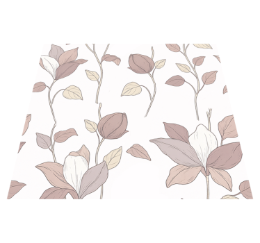 Vinylmatta sovrum rosa blommor - Tenstickers