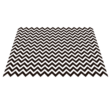 Vinylmatta geometrisk zigzagrand - Tenstickers