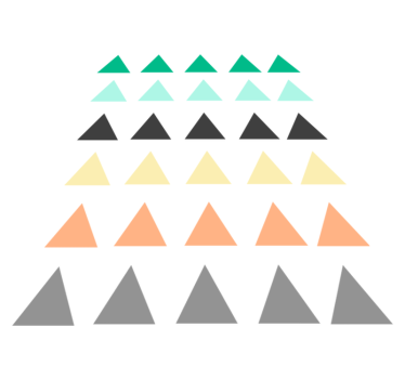 Vinylmatta geometrisk 30 små trianglar för baby - Tenstickers