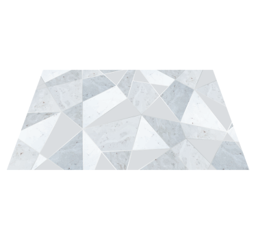 Vinylmatta geometrisk enkel grå triangelmarmor - Tenstickers