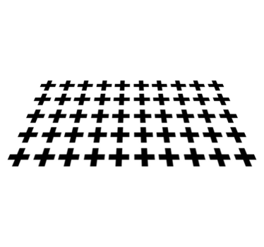 Vinylmatta geometrisk svart och vit kors - Tenstickers