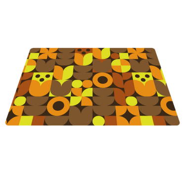 Vinylmatta geometrisk abstrakt 70-tals laptop - Tenstickers