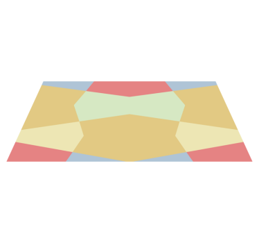 Vinylmatta geometrisk pastellfärgade block - Tenstickers