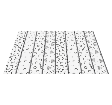 Vinylmatta geometrisk retro geometriska former - Tenstickers