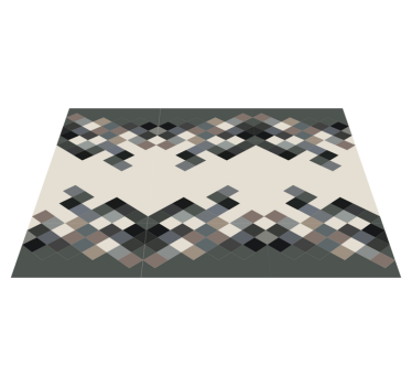 Vinylmatta geometrisk färgnyanser färgblock - Tenstickers