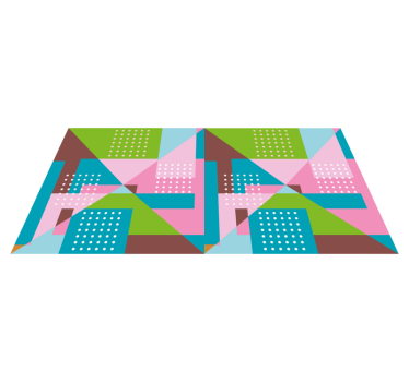 Vinylmatta geometrisk pastell geometriskt mönster - Tenstickers