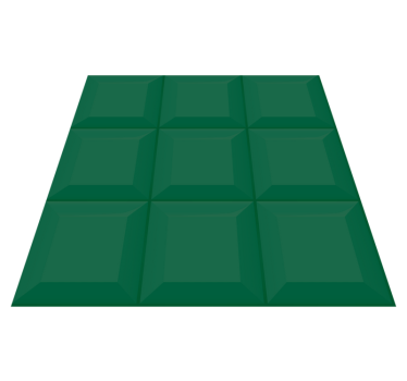 Vinylmatta geometrisk gröna 3d-plattor - Tenstickers