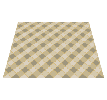 Vinylmatta geometrisk beige art deco mönster - Tenstickers