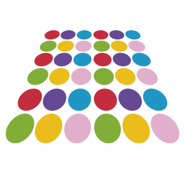 Vinylmatta geometrisk färgglad cirkelmönster - Tenstickers
