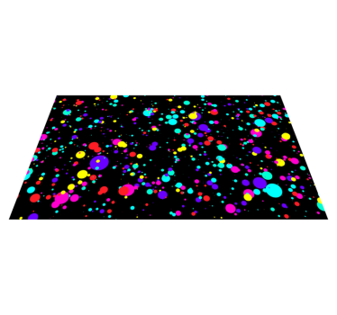 Vinylmatta geometrisk färgglada bubblor mönster - Tenstickers