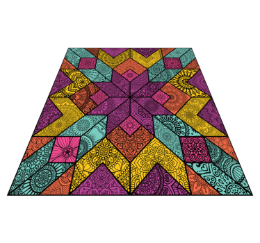 Vinylmatta geometrisk färgglada geometriska element - Tenstickers