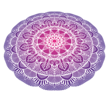 Vinylmatta sovrum lila livets blomma mandala - Tenstickers
