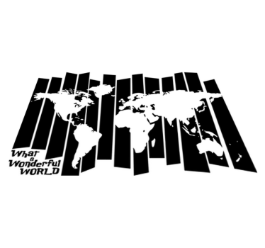 Vinylmatta världskarta retro världskarta - Tenstickers