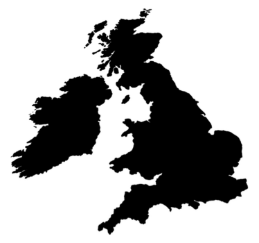 Vinylmatta världskarta enfärgad england - Tenstickers