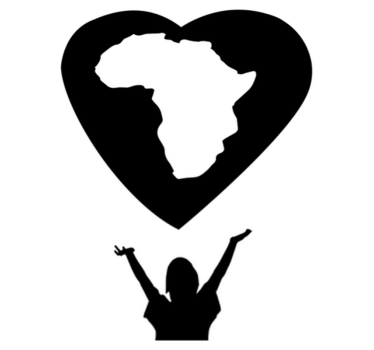 Vinylmatta världskarta afrika hjärta - Tenstickers