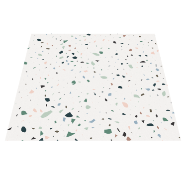 Vinylmatta badrum vit terrazzo - Tenstickers