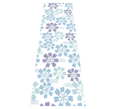 Vinylmatta badrum pastellblommönster - Tenstickers