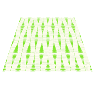 Vinylmatta geometrisk grön rabaul ikat - Tenstickers