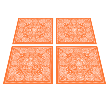 Vinylmatta badrum paisleyplattor - Tenstickers