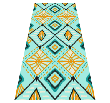 Vinylmatta sovrum afrikansk stil abstrakt geometrisk design - Tenstickers