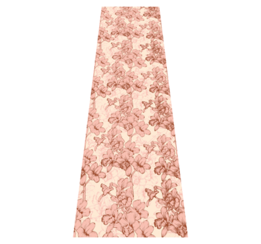Vinylmatta sovrum vintage 3d blommor - Tenstickers