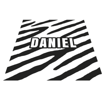 Personifierad zebra, personlig vinylmatta - Tenstickers