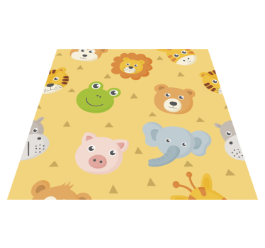 Zoo djur baby vinyl matta - Tenstickers