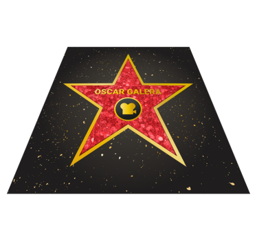 Personaliserbar hollywood stjärna vinylmatta - Tenstickers
