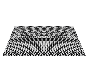 Tribal square geometrisk etnisk vinyl matta - Tenstickers