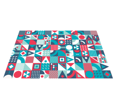 Modern geometrisk vinylmatta - Tenstickers