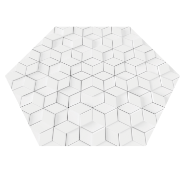 Geometrisk lättnadseffekt av vinylmatta - Tenstickers