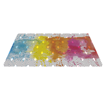 Flerfärgade geometriska mönster Vinylmatta modern - Tenstickers
