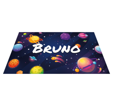 Universum och planeter personlig vinylmatta - Tenstickers