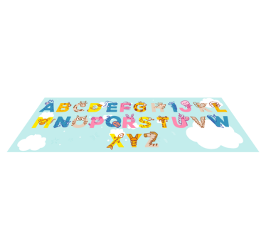Barn alfabetet vinyl matta - Tenstickers