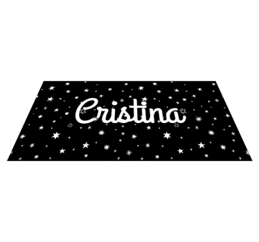 Anpassad stjärnklar Vinylmatta namn - Tenstickers