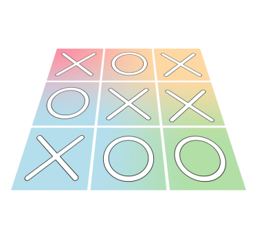 Tic tac toe vinyl mattspel - Tenstickers