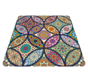 Mandalas vinylmatta i fullfärg - Tenstickers