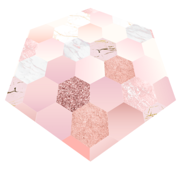 Modern sexkantig matta rosa textur - Tenstickers