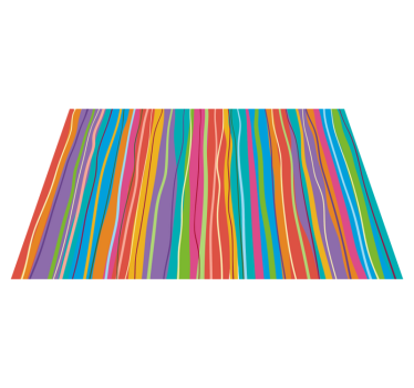 Färgade ränder moderna vinylmatta - Tenstickers