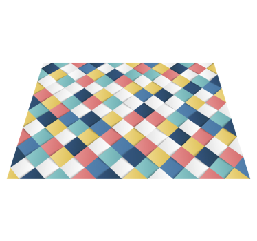 3d-fyrkanter mosaikvinylmatta - Tenstickers