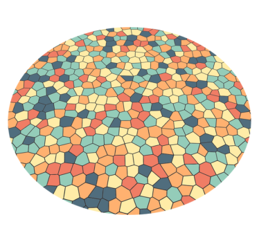 Rund vinylmosaikmatta pastellmosaik - Tenstickers