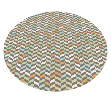 Chevron spektrum cirkel Vinylmatta geometrisk - Tenstickers