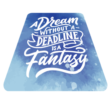Dröm deadline fantasy Vinylmattor med fraser - Tenstickers