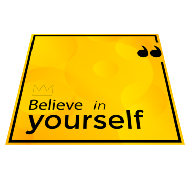 Tro dig själv motivation Vinylmattor med fraser - Tenstickers