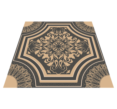 Barockstil vintage vinylmatta - Tenstickers