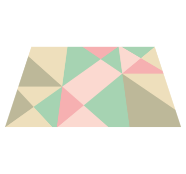Mjuka färger geometriska vinylmatta - Tenstickers