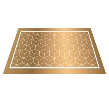 Geometrisk rätvinklig illusion Vinylmatta geometrisk - Tenstickers