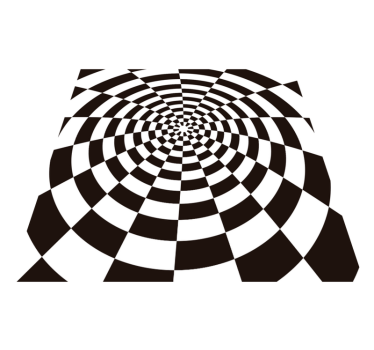 Svartvita rektangulära geometriska vinylmattor - Tenstickers