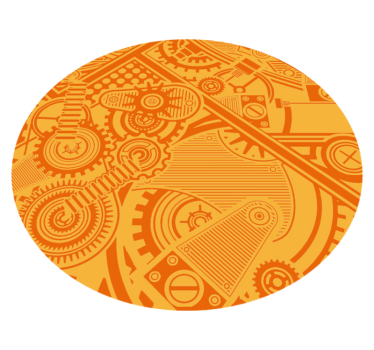 Vintage steampunk stil modern vinylmatta - Tenstickers