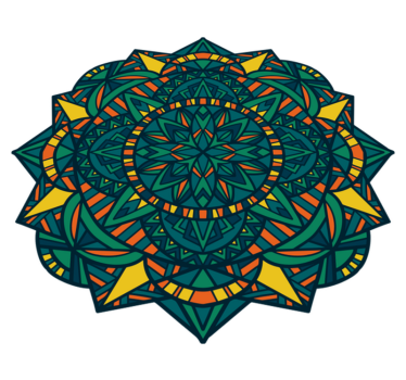 Zen mandala vinylmatta - Tenstickers